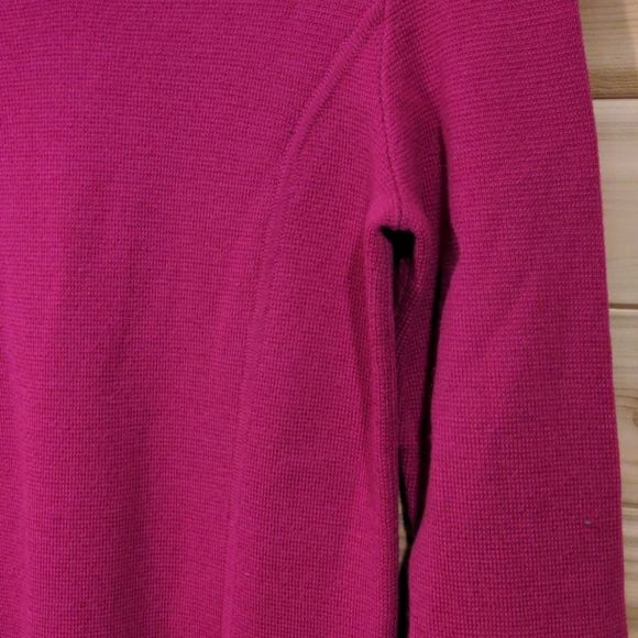 Talbots 100% Merino Wool Fuschia Sweater Dress - Picture 3 of 14